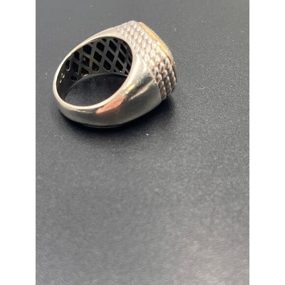 Alwand Vahan 925 sterling silver 14k diamond cluster cocktail statement Ring 7.2 - Picture 14 of 15